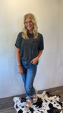 Ribbed Pocket Tee (Black)