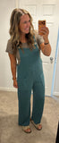 Ribbed Jumpsuit (Hunter Green)