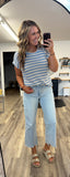 Textured Blue Striped