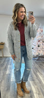 Long Knit Cardigan (Grey)