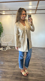 Faux Suede Jacket (Taupe)