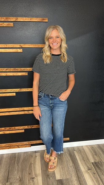 Black Striped Top