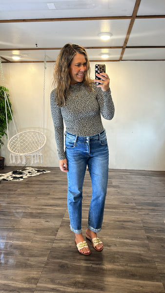 Leopard Long Sleeve (Black)