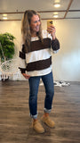 Color Block Chocolate Top