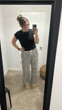 Leopard draw string pants