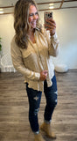 Button Up Taupe Top