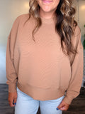 Ribbed Camel Pullover
