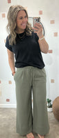 Linen Olive Pants