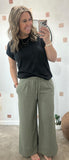Linen Olive Pants