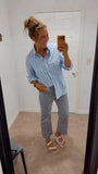 Striped Blue Button Up