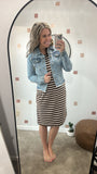Distressed Crop Denim Jacket