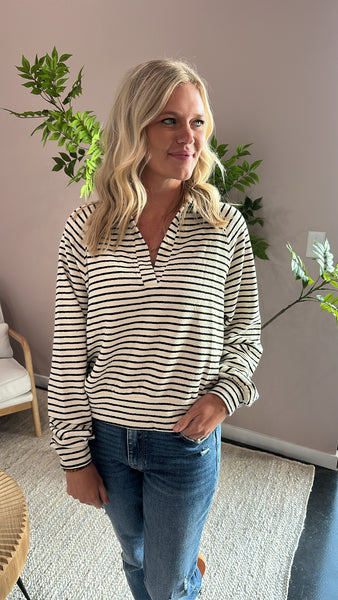 Coffee Dates Striped (White)