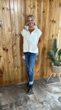 Cozy Mock Neck Sherpa Vest Jacket
