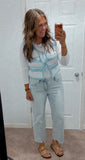 Blue Boho Tie Vest