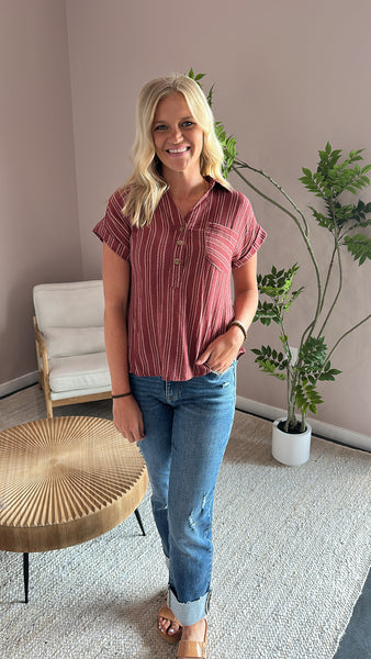 Dress Me Up Top (Burgundy)