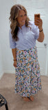 Boho Floral Skirt