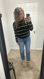 Haven Striped Sweater (Black)