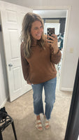 Textured hoodie (Brown)