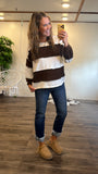 Color Block Chocolate Top