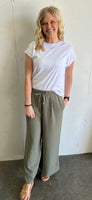Linen Olive Pants