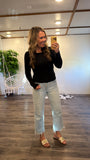 Ribbed Layering Long Sleeve (Black)