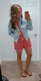 Striped Knit Lounge Set (Pink)