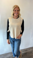 Side Tie Vest (Sand Beige)