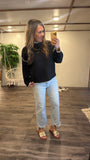 Stitch Detail Black Sweater