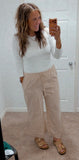 Striped Casual Pant (Taupe)
