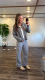 Striped Cardigan Charcoal