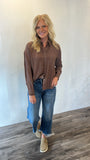 Lined Up Button Up (Brown)
