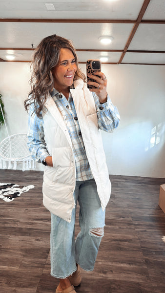 Josie Hooded Vest (White)