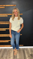 Mock Neck Pocket Sweater Top