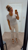 Brown and Ivory Striped Tee