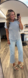 Textured Blue Striped