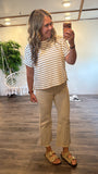 Striped Camel Top