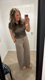 Wrinkle Pants (Brown)