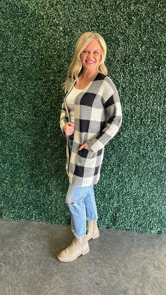 Plaid Cozy Cardigan