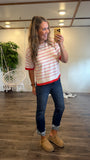 Sara Striped Tee (Red)