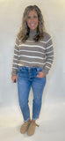 Gabbi Striped Sweater (Taupe)