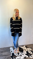 Samantha Striped Sweater (Black)