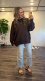 Julie Ribbed Sweater (Brown)