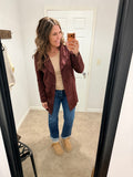 Cherry Suede Coat