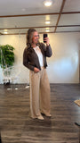 Taupe Contrast Pants