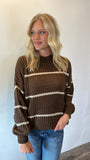 Samantha Striped Sweater (Brown)