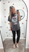 Free Bird Charcoal Bleached Graphic