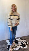 Samantha Striped Sweater (Taupe)