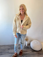 Quilted Jacket (Taupe)