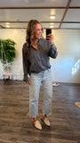 Crinkle Button Up (Grey)