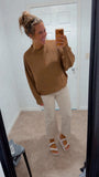 Ribbed Camel Pullover (Fudge)